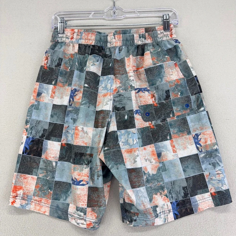 Prana Swim Trunks Men's S Blue Lined 9